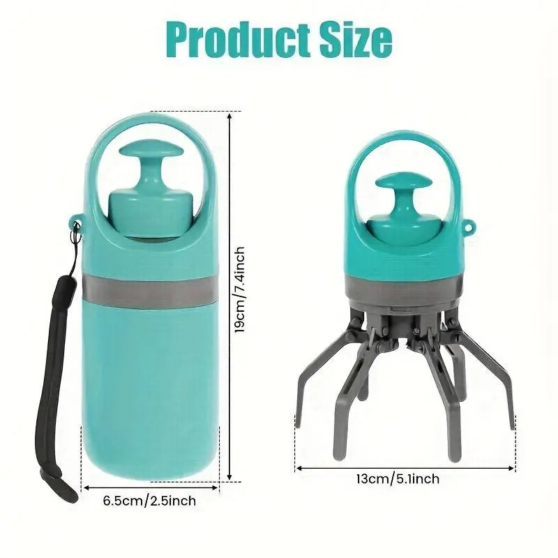 Portable Dog Poop Scoop with Bag, 1 Roll Pet Waste Bag, Pet Outdoor Cleaning Tool, Pet Supplies for Dogs & Cats