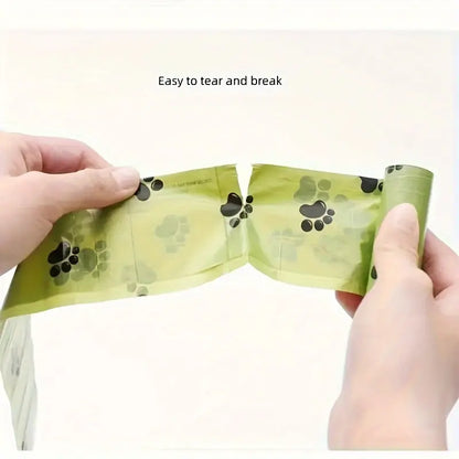High-Quality Dog Poop Bags, Thick Leak-Proof, Durable Pet Waste Bags, Cute Paw Print Design, Strong and Convenient, Outdoor Use