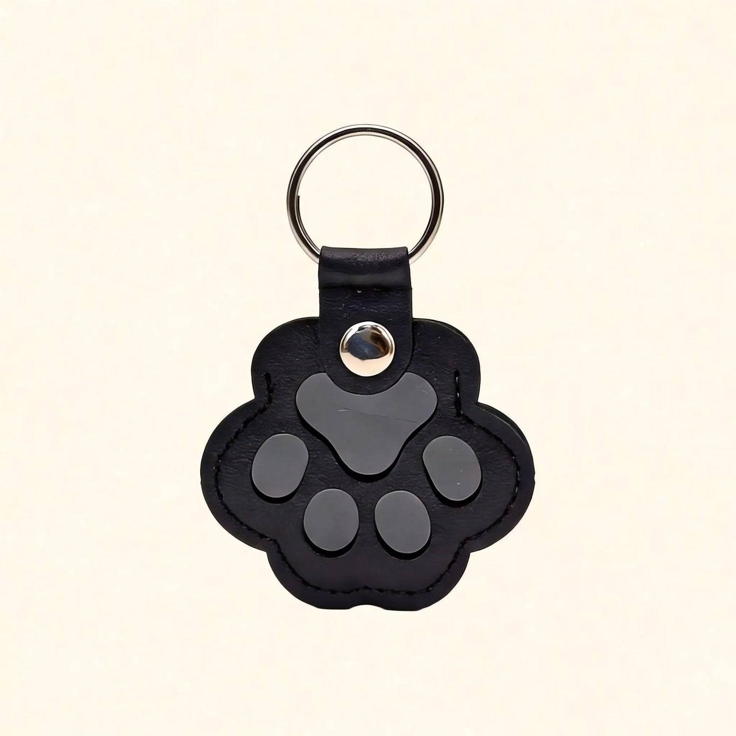 Pet Fur Keepsake Leather Keychain – Cute Paw Charm for Dog & Cat Hair, Meaningful Gift for Pet Lovers, Keeping Special Moments Close
