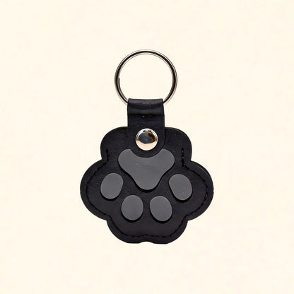 Pet Fur Keepsake Leather Keychain – Cute Paw Charm for Dog & Cat Hair, Meaningful Gift for Pet Lovers, Keeping Special Moments Close