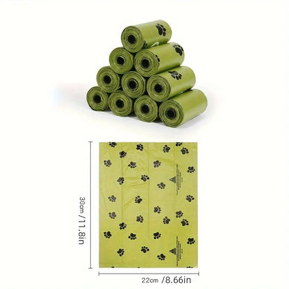High-Quality Dog Poop Bags, Thick Leak-Proof, Durable Pet Waste Bags, Cute Paw Print Design, Strong and Convenient, Outdoor Use