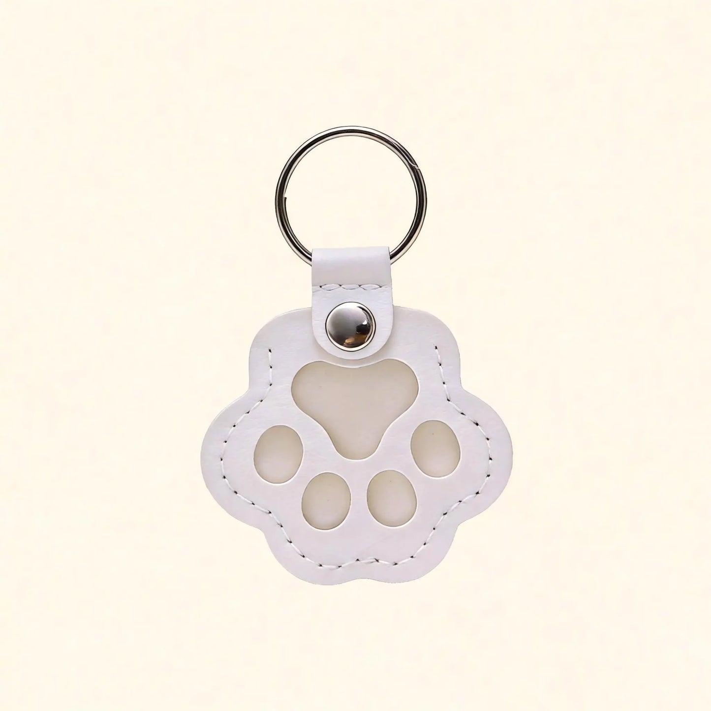 Pet Fur Keepsake Leather Keychain – Cute Paw Charm for Dog & Cat Hair, Meaningful Gift for Pet Lovers, Keeping Special Moments Close