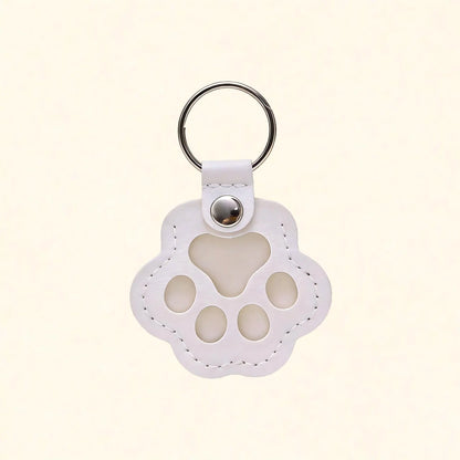 Pet Fur Keepsake Leather Keychain – Cute Paw Charm for Dog & Cat Hair, Meaningful Gift for Pet Lovers, Keeping Special Moments Close