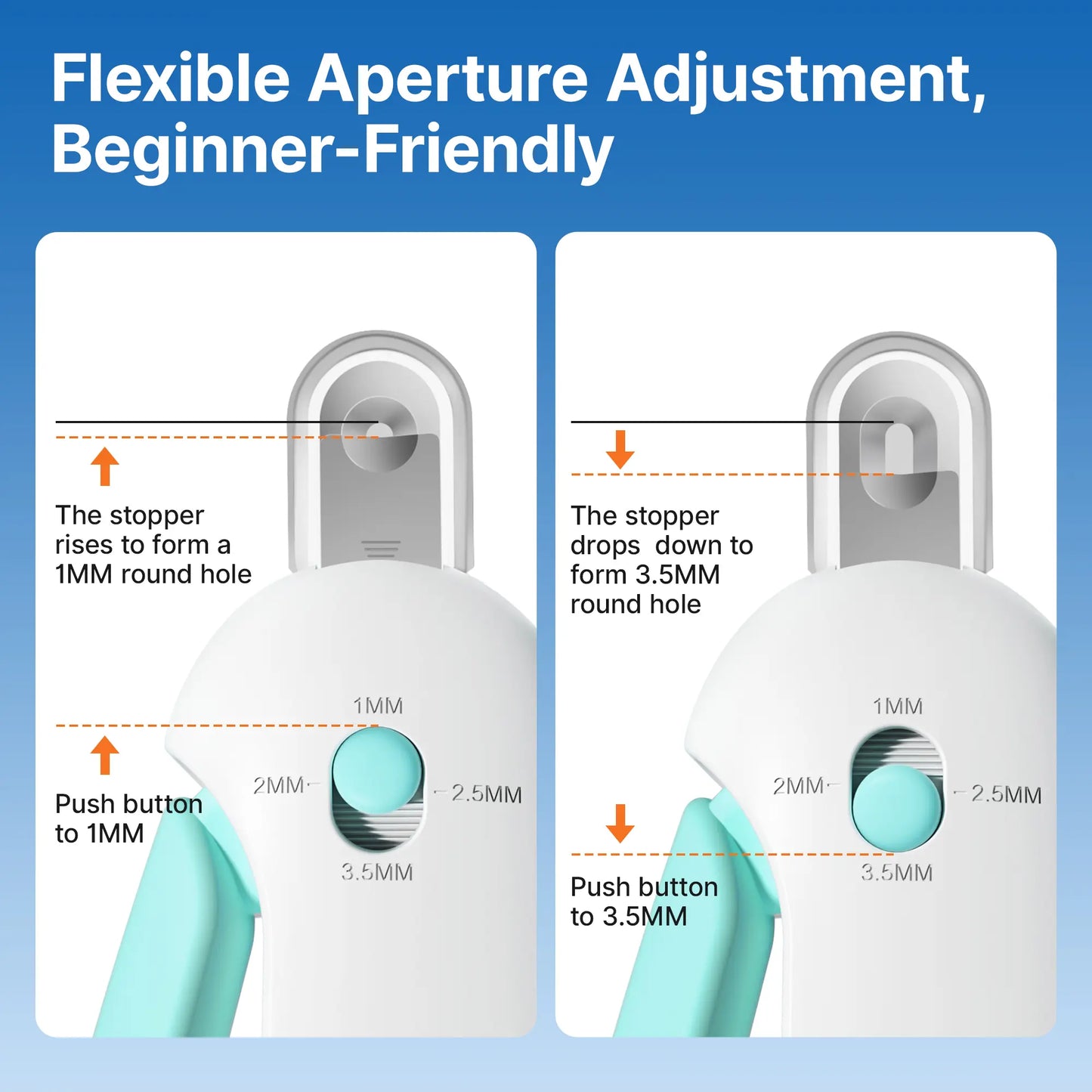 Potaroma Cat Nail Clipper with 4-Size Adjustable Trimming Hole & Hidden Nail File | Safe Toenail Trimmer for Kittens & Indoor Cats | Anti-Splash Claw Cutter for Pet Grooming (Blue) #Summervibes #Petlovers