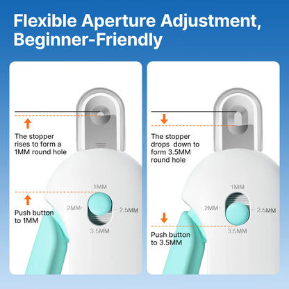 Potaroma Cat Nail Clipper with 4-Size Adjustable Trimming Hole & Hidden Nail File | Safe Toenail Trimmer for Kittens & Indoor Cats | Anti-Splash Claw Cutter for Pet Grooming (Blue) #Summervibes #Petlovers