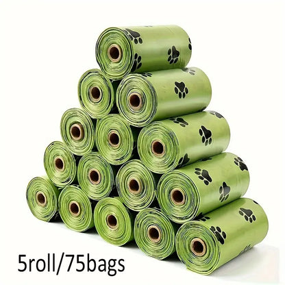 High-Quality Dog Poop Bags, Thick Leak-Proof, Durable Pet Waste Bags, Cute Paw Print Design, Strong and Convenient, Outdoor Use