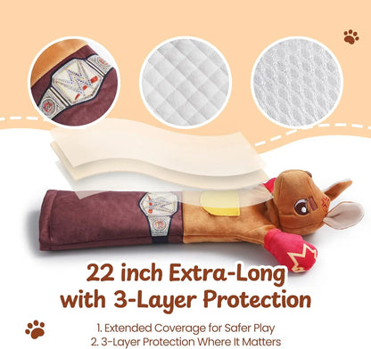 PURETOY Rumble Roo Cat Wrestling Toy #Summervibes #Petlovers, 22-Inch Kangaroo Puppet with Catnip Pouches & Treat Pocket, Reinforced Glove for Kicking, Bonding Toy for Cats