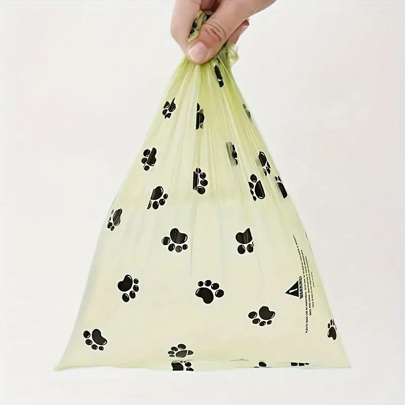 High-Quality Dog Poop Bags, Thick Leak-Proof, Durable Pet Waste Bags, Cute Paw Print Design, Strong and Convenient, Outdoor Use