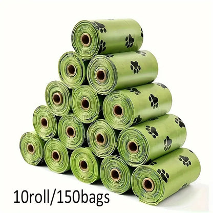 High-Quality Dog Poop Bags, Thick Leak-Proof, Durable Pet Waste Bags, Cute Paw Print Design, Strong and Convenient, Outdoor Use