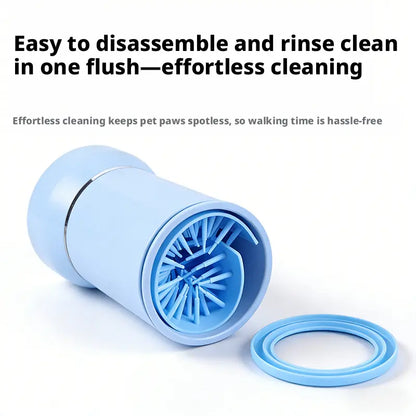 Automatic Electric Pet Paw Cleaner, Rechargeable Dog Cat Foot Washer Cup with Soft Silicone Brushes, Portable Muddy Paw Cleaner for Dogs Cats Grooming Grooming Brush Hair 4-Hourbattery Life Balm Shedding Bath Cleaning