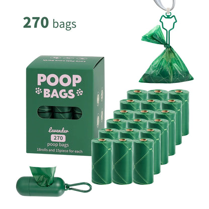 Dog Poop Bag Dispenser with Dog Poop Bags, Durable and Guaranteed Leakproof, Lavender Scented, 1 Dispenser and 900/270 Bags #Summervibes
