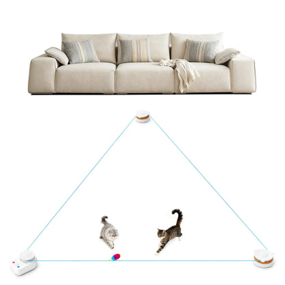 Metiya Interactive Cat Toy for Indoor Cats - Automatic Moving & Enrichment Toy with DIY Cat Treadmill for Exercise & Stimulating Chase Games