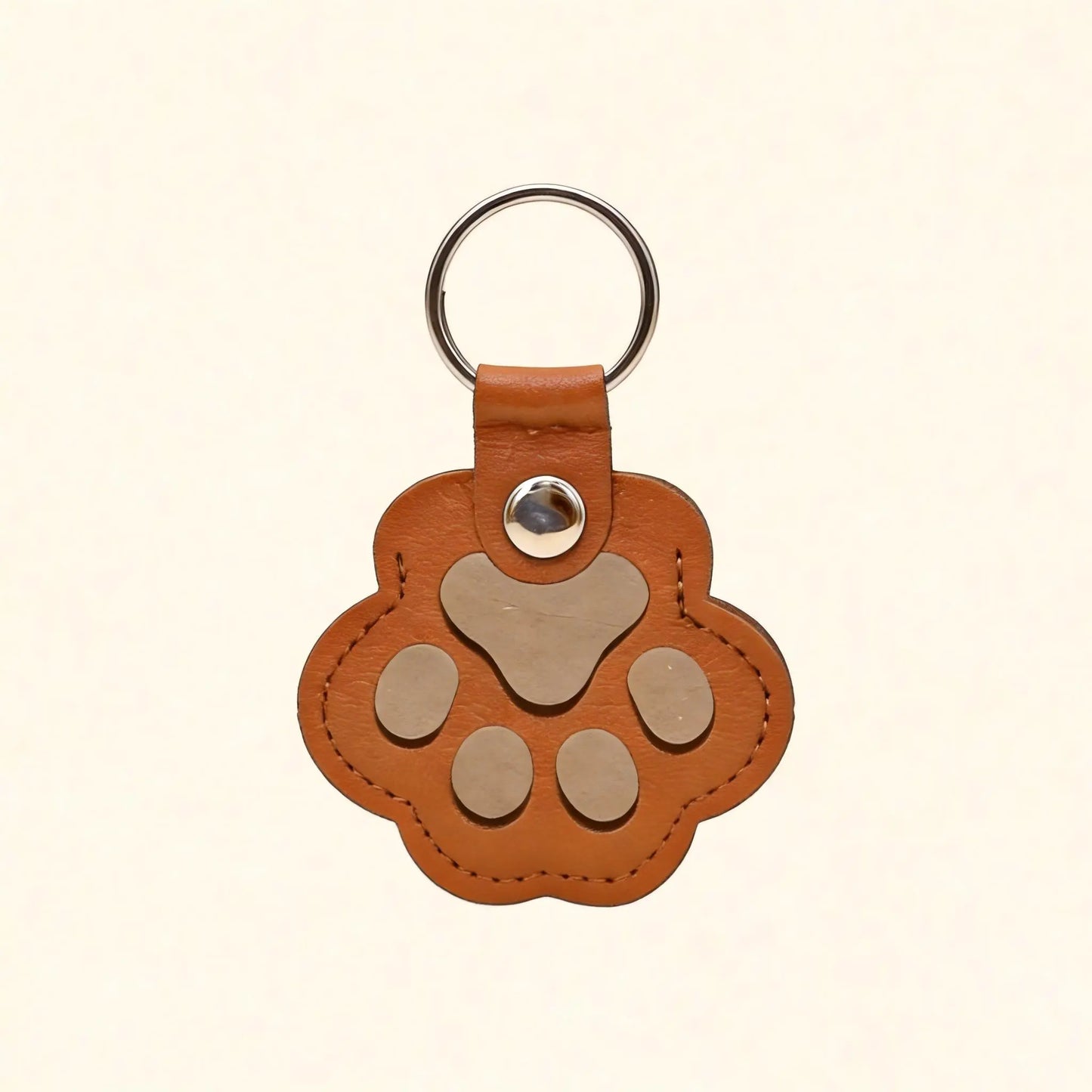 Pet Fur Keepsake Leather Keychain – Cute Paw Charm for Dog & Cat Hair, Meaningful Gift for Pet Lovers, Keeping Special Moments Close