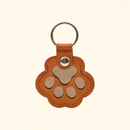 Pet Fur Keepsake Leather Keychain – Cute Paw Charm for Dog & Cat Hair, Meaningful Gift for Pet Lovers, Keeping Special Moments Close