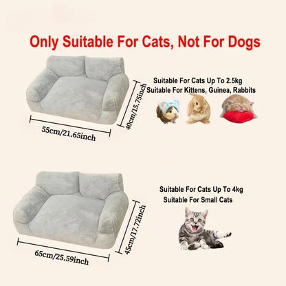 Large Cat Kitten Dog Sofa Bed, Four-Season Pet Couch, Comfortable Plush Sofa, Suitable for Autumn Winter, Indoor Home Cats Dogs, Modern Pet Furniture